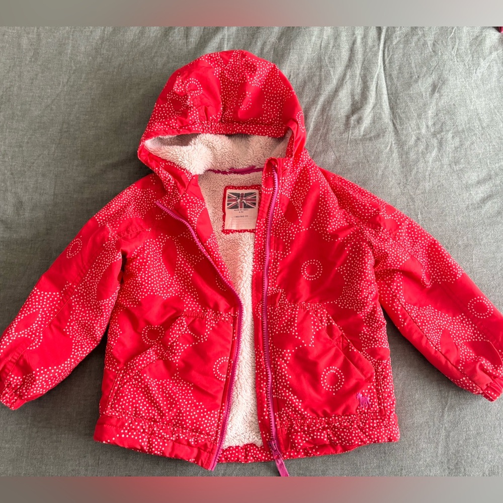 Mini Boden Red and Pink floral jacket